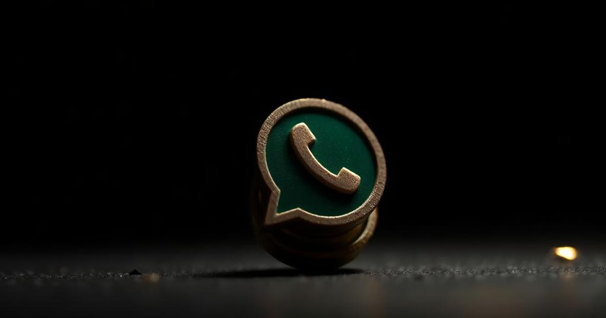Aplicación de mensajería en un teléfono móvil mostrando una conversación automatizada
